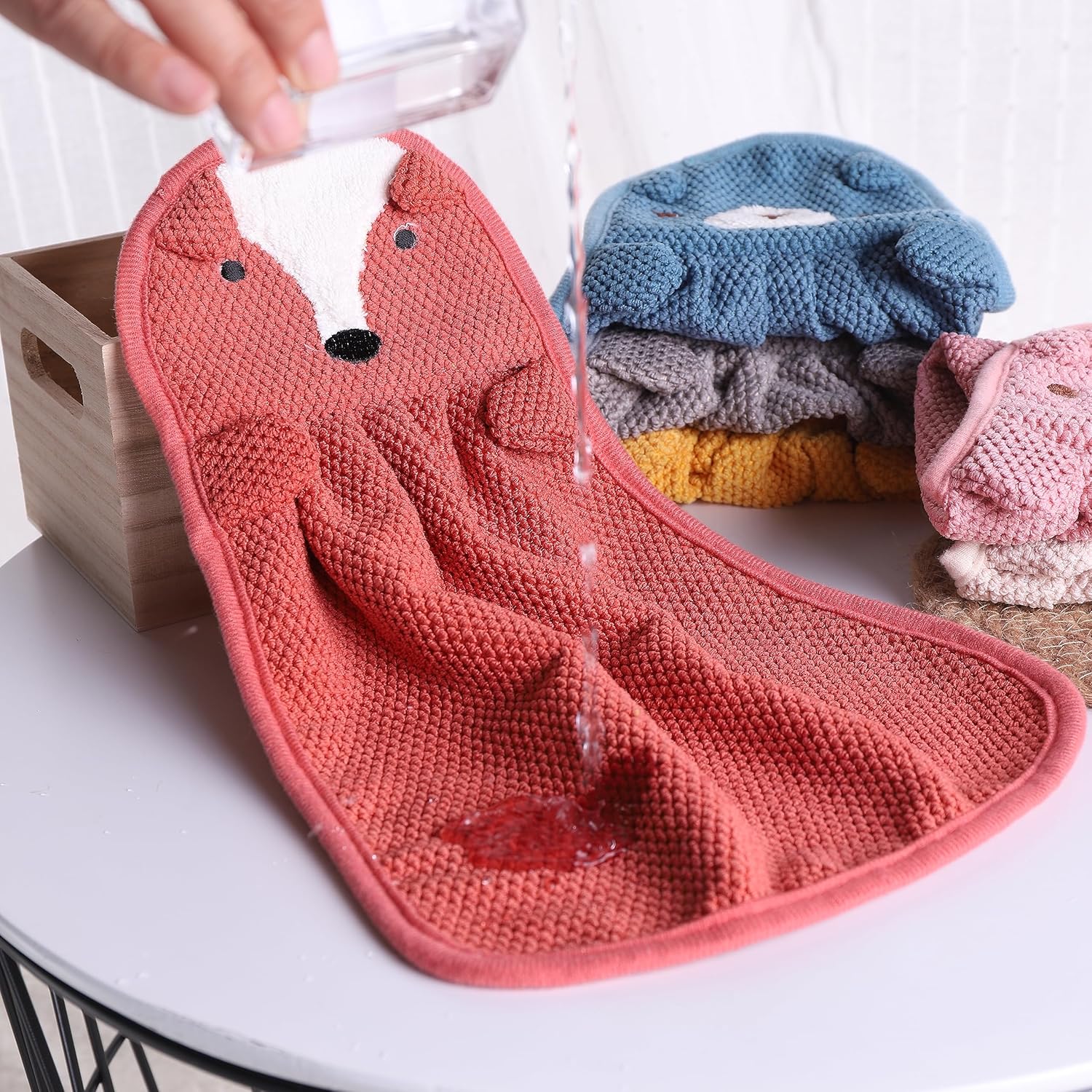 BATTILO HOME 6 Pack Cute Animal Hand Towels for Kids 1