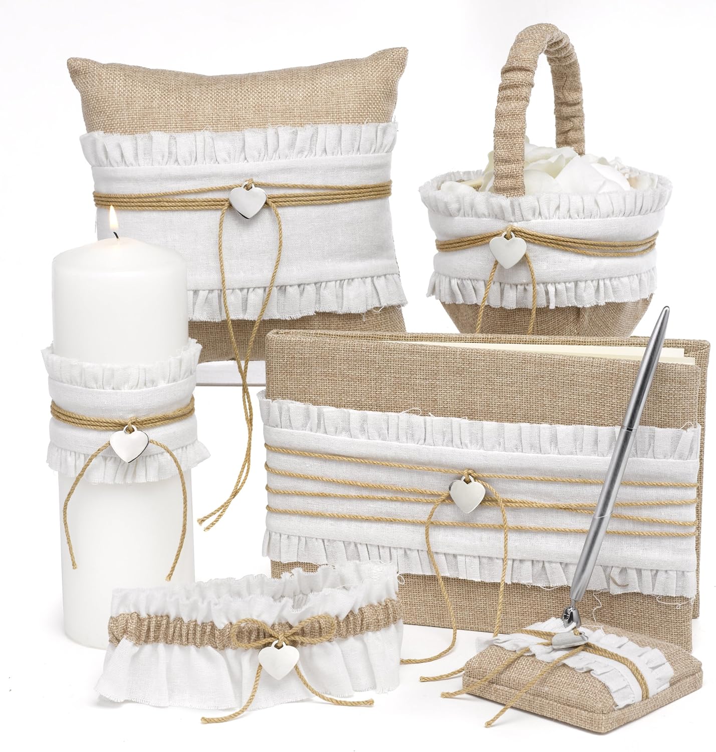 Rustic Romance Unity Pillar Candle 9-Inch