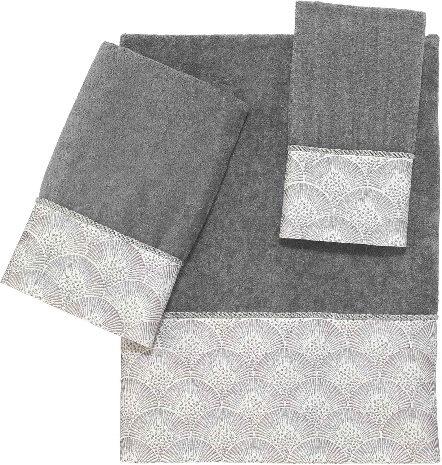 Avanti Linens Bath Towel - Soft Cotton Towel Nickel Deco Shell Collection