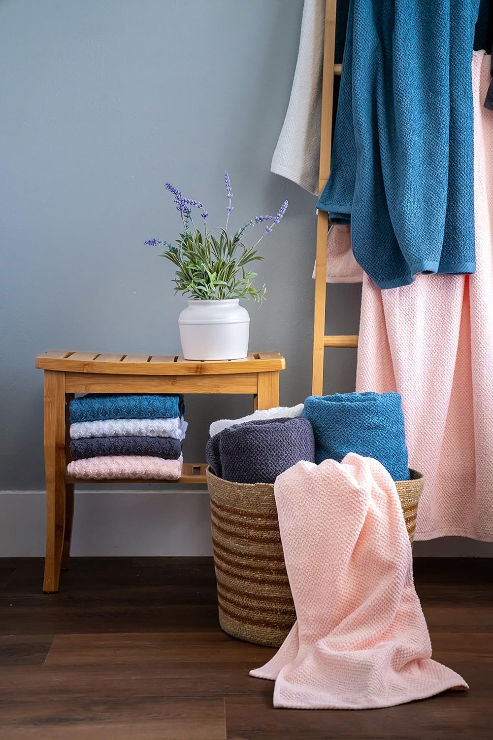 SIMPLI-MAGIC 79450 Popcorn Textured Towel Set
