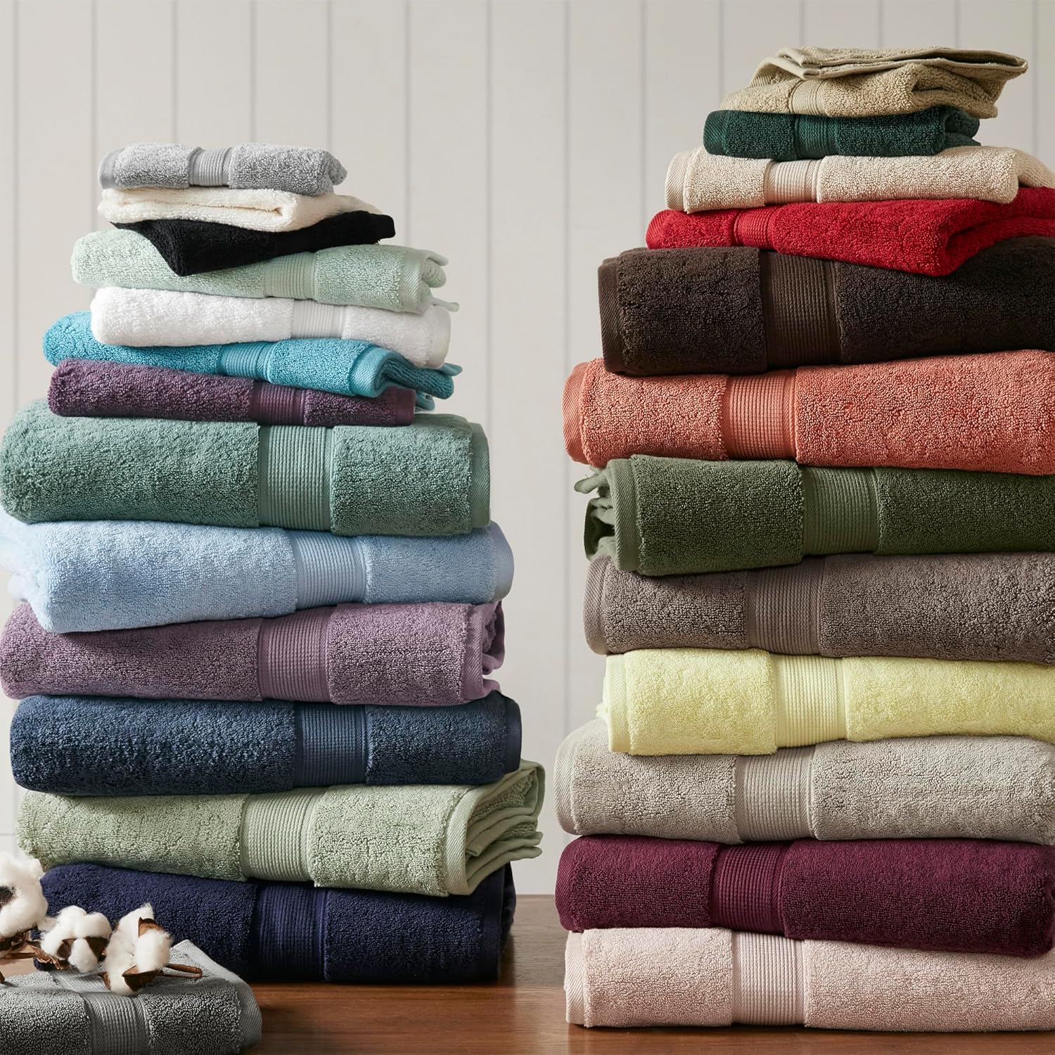 Madison Park 800 GSM Bathroom Towel Set of 8 Olive Green