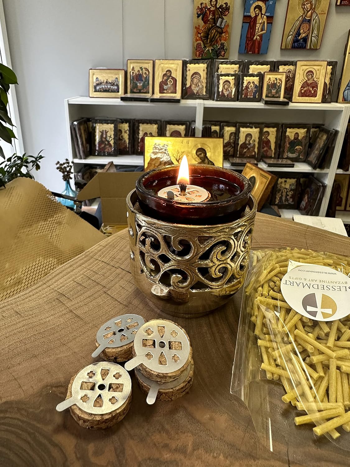 Beeswax Candle Wicks for Vigil Oil Lamps and Home Altar 1